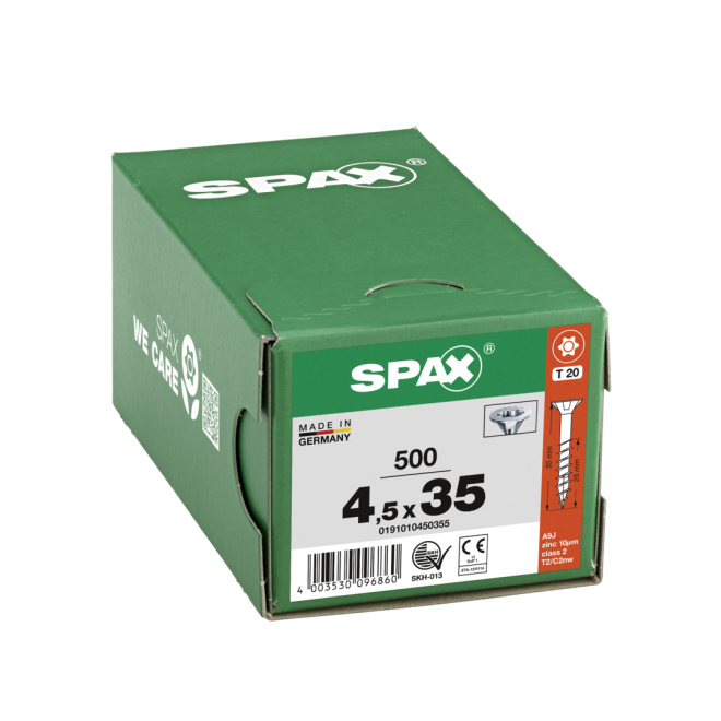 SPAX-T-STAR plus Torx TX 20 TG 4,5x35 WIROX® - 2500 Stück
