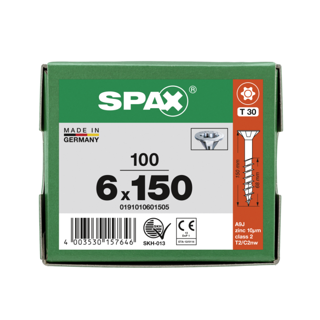 SPAX-T-STAR plus Torx TX 30 TG 6,0x150 WIROX® - 500 Stück