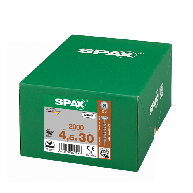 SPAX - S Rückwandschraube PZ 4,5x30 WIROX® - 2.000 Stück