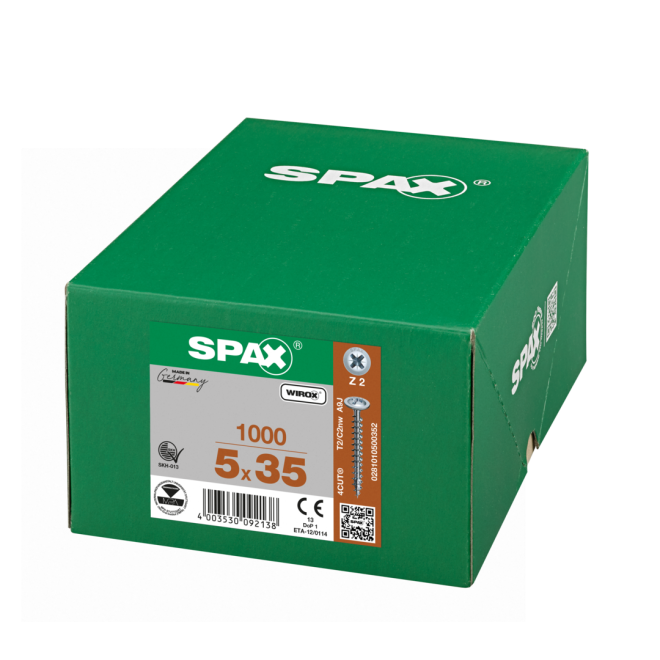 SPAX - S Rückwandschraube PZ 5,0x35 WIROX® - 1.000 Stück