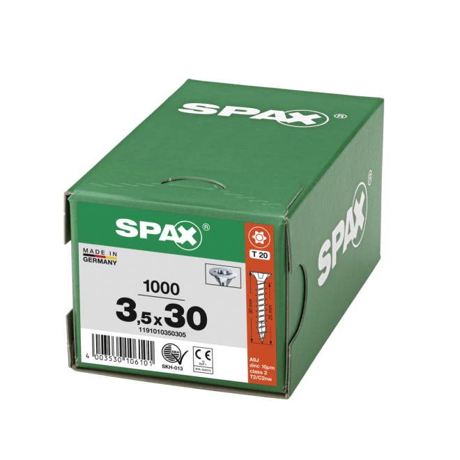 SPAX-T-STAR plus Torx TX 20 VG 3,5x30 WIROX® - 5000 Stück