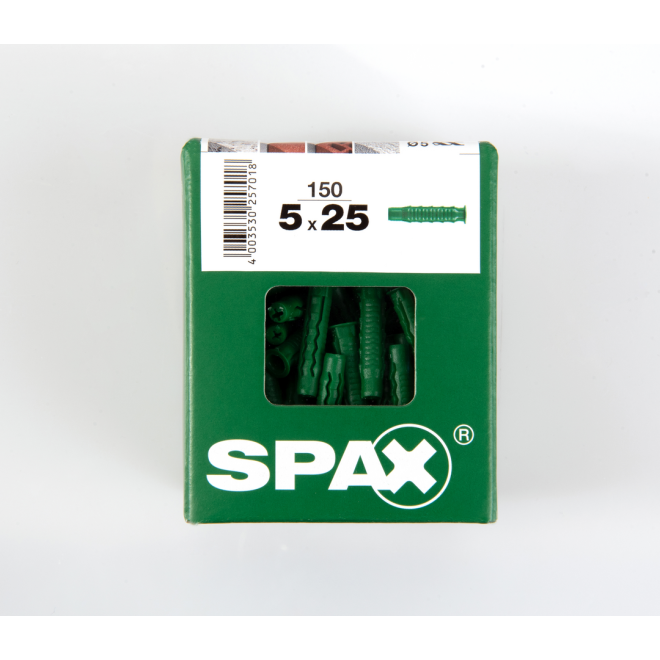 Spax Dübel Typ-SD; 4-Zonen Spreizdübel 5,0 x 25 - 750 Stück