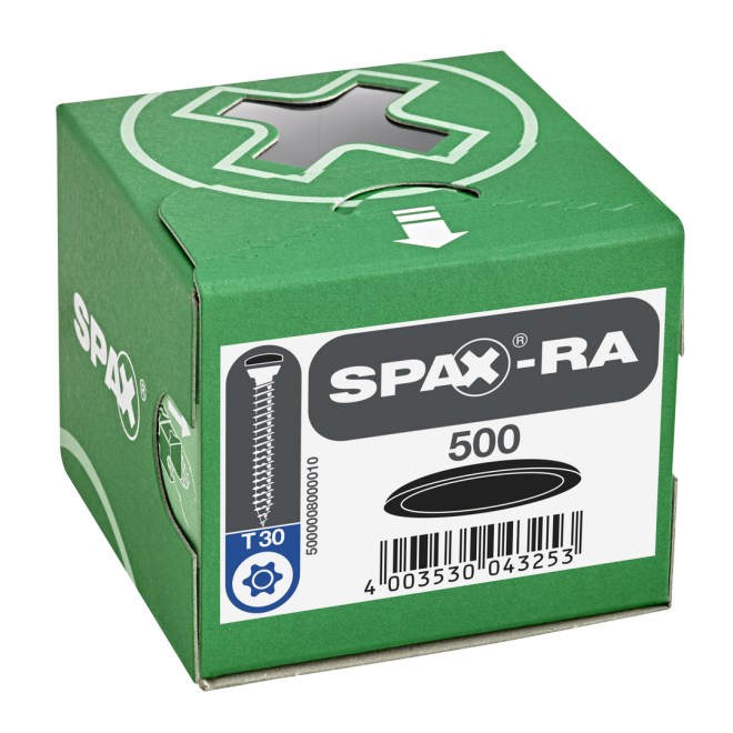 Kunststoff- Abdeckkappen für Spax-RA Flachsenkkopf schwarz- 500 Stück 