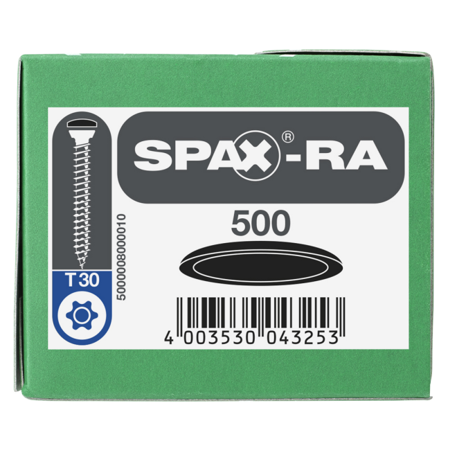 Kunststoff- Abdeckkappen für Spax-RA Flachsenkkopf schwarz- 500 Stück 