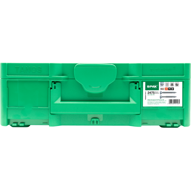 Spax-Box systainer³ T-Loc , Senkkopf, T-STAR plus, WIROX® -2.475 Stück incl. 5x SPAX-bits T-Star plus T20