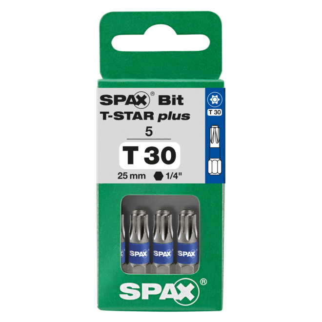 Spax- Bits T-Star plus 25mm TX30 - (5er Dose ) -1 Stück