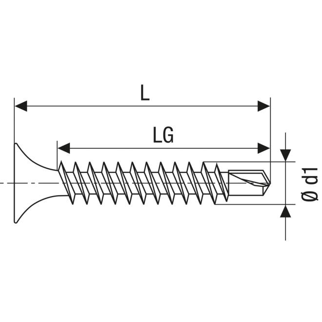 SPAX Schnellbauschraube GIX Typ-D magaziniert im Langband mit Trompetenkopf und Kreuzschlitz H; Blechgewinde und Bohrspitze; 3,5 x 25mm; - 1.000 Stück