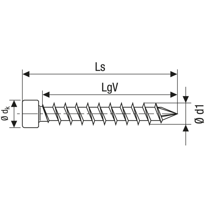 SPAX T-Star plus Zylinderkof mit CUT-Spitze WIROX® Torx 40; 8,0x180 (Gewinde bis annähernd Kopf) - 50 Stück