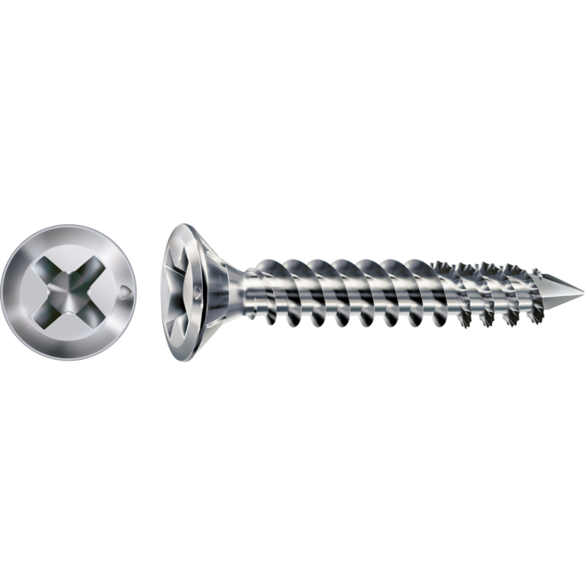 ABC-Fex Beschlagschraube- Senkkopf, Kreuzschlitz, WIROX®, 4x25 mm - 3.000 Stück