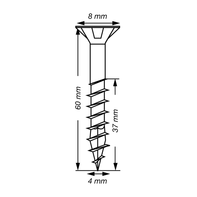 SPAX-T-STAR plus Torx TX 20 TG 4,0x60 WIROX®. - 2500 Stück