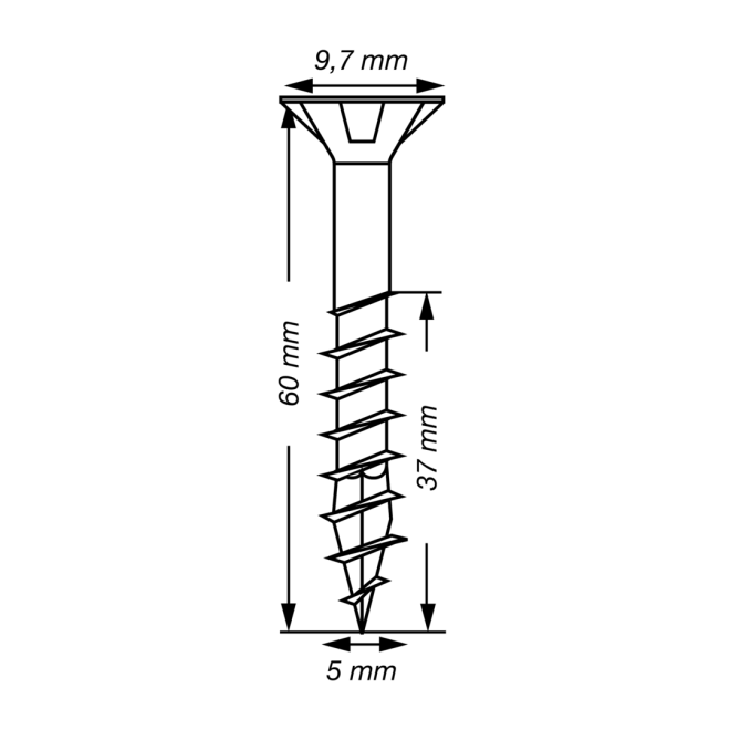 SPAX-T-STAR plus Torx TX 20 TG 5,0x60 WIROX® - Kleinpaket - 100 Stück