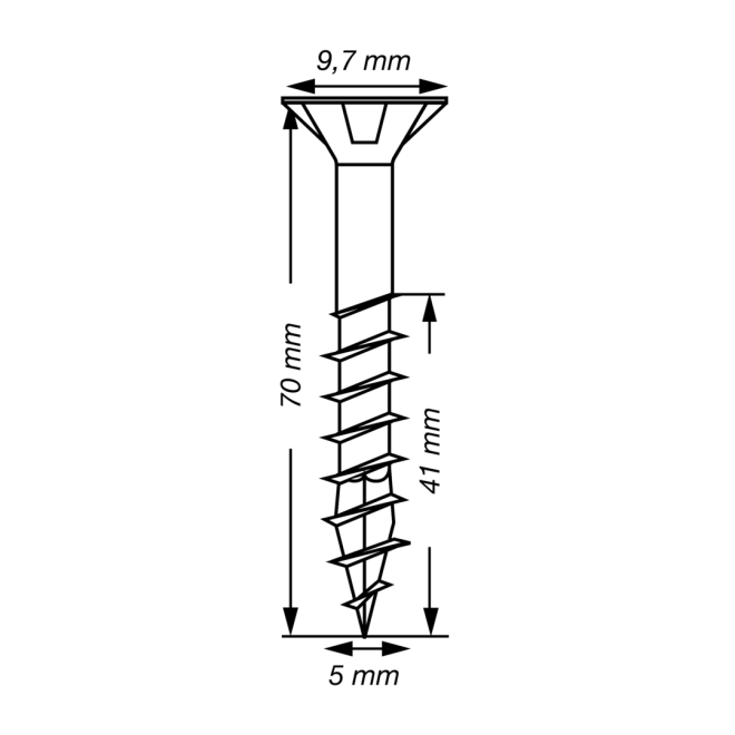 SPAX- T-STAR plus Senkkopf TG Torx 20 mit 4CUT und MULTI-Kopf A2- 5,0x70-500 Stück