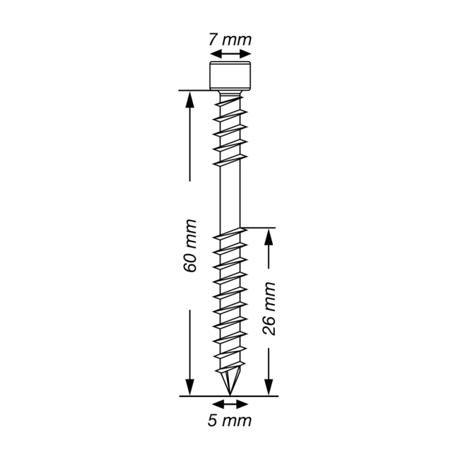 SPAX T-STAR plus Zylinderkopf mit CUT-Spitze und Fixiergewinde Edelstahl A2 Torx 25; 5,0x60 - 500 Stück