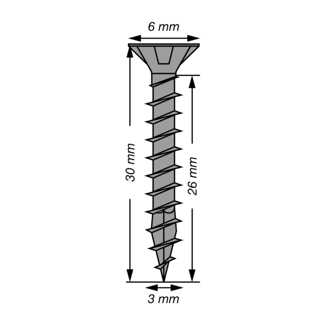 SPAX-T-STAR plus Torx TX 10 VG 3,0x30 (Abweichende Ausführung.) schwarz verzinkt - 1000 Stück 