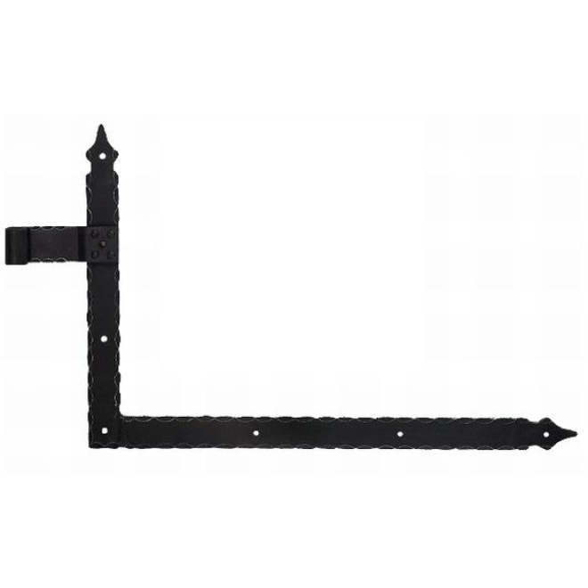Winkelband Nr. 554 R (Nr. 20) schwarz, randgehämmert, 250x600mm, Rolle Ø 16mm - 1 Paar