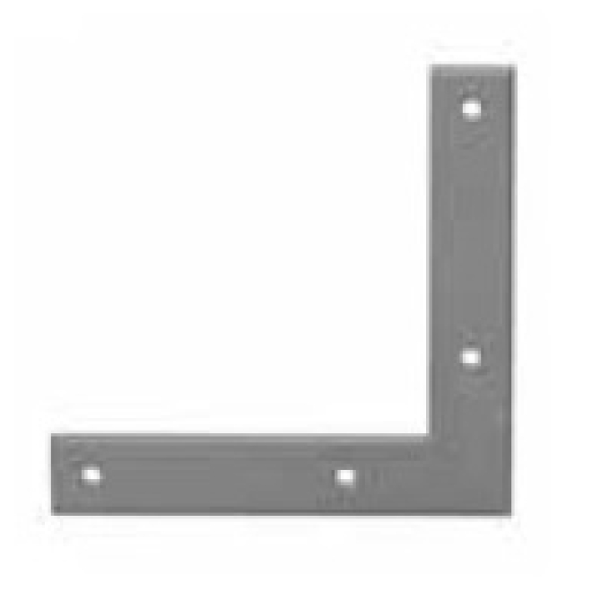 Fenster-Eckwinkel Württembergische Form schwarz, 100x100mm, Material 18x2mm - 1 Stück