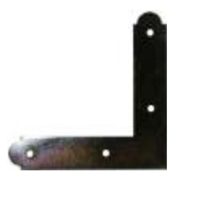 Fenster-Eckwinkel Rheinische Form schwarz, 90x90mm, Material 19x2mm - 1 Stück