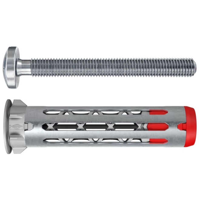 fischer Hohlraumdübel mit Panhead-Schraube Torx, DuoHM 4x55 S (Inhalt 4 Stück) - 1 Set 