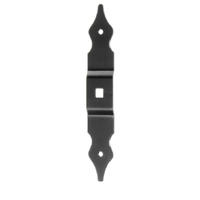 Mittelband schwarz mit Zierspitzen f. verstellbare Rolle, Länge: 200mm - 10 Stück