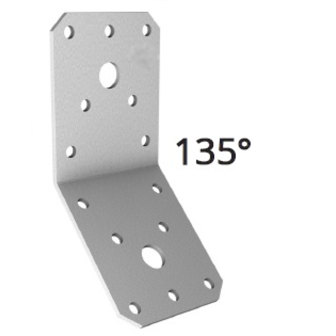 Winkelverbinder 135° verzinkt, 105x105x90mm, Materialstärke 3,0mm - 10 Stück