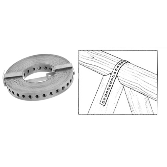 Montageband (Lochbandeisen) verzinkt, 12x0,75mm auf 10m Rolle - 10 Stück
