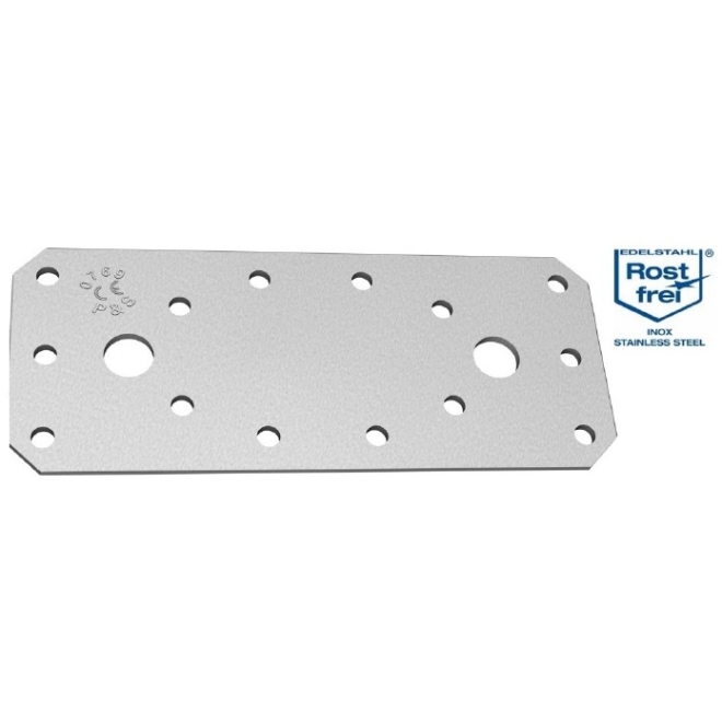 Flachverbinder Edelstahl V2A, f. leichte Holzkonstruktionen, 95x35mm - 5 Stück
