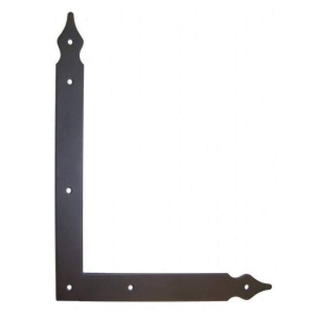 Winkelband schwarz mit Zierspitzen, für Verstellkreuz, 250x300mm - 5 Paar
