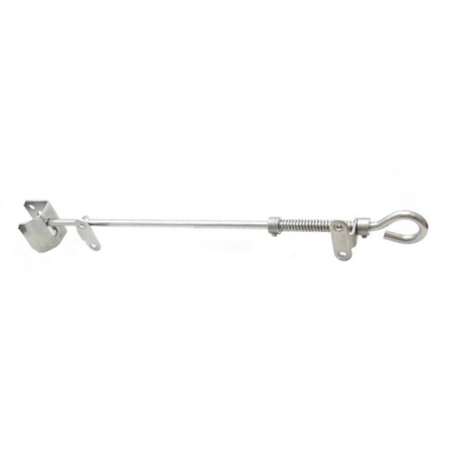 Klappladen-Feststeller schwarz m. Federriegel aus Edelstahl z. Anschrauben/Anschrauben, Ø 6mm, Länge: 300mm - 1 Stück