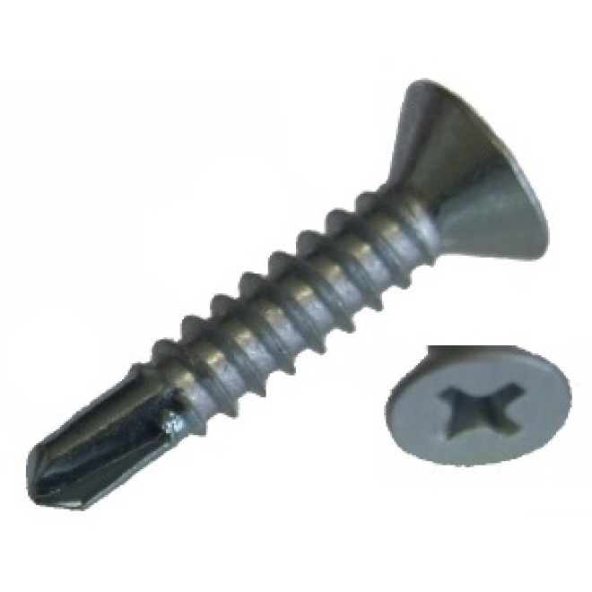 Senkkopf-Bohrschraube DIN 7504 mit Bohrspitze schwarz, 4,8x25mm - 5 Stück