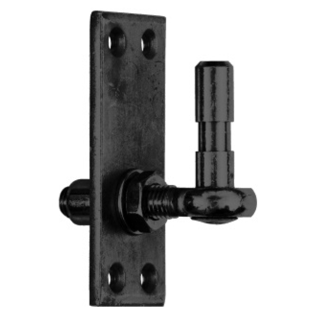 Haken DIV auf Platte, verstellbar, schwarz, Ø 13mm Platte 100x40x5mm - 1 Stück