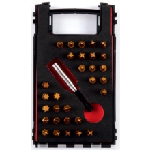 31 -teiliger Bit-Depot Master - TIN + Standard Magnethalter in Kunststoffbox -1 Stück