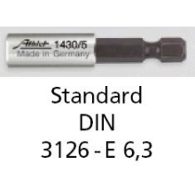 Magnethalter Standard DIN 3126 - E 6,3, 50mm Edelstahlhülse 10,0x25mm ohne Sprengring Gr.5 1Stück
