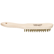 Handdrahtbürste, Besatz Stahldraht vermessingt 0,40mm, Drahtreihen 6 L. 280mm - 1 Stück