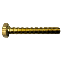 DIN 933/ISO 4017 Sechskantschrauben mit Gewinde bis Kopf, Messing, M6x40 - 25 Stück
