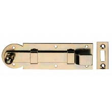 Fensterriegel, gekröpft Nr. 175-1 mit Schließblech, gelb verz., Gr. 80mm - 1 Stück