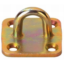 Öse auf Platte Nr. 74 gelb verz., Bügel L20xH22x5mmmm Platte 35x35x3mm - 1 Stück
