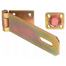 Sicherheitsüberfalle Nr. 83 mit Öse auf Platte Nr. 74, gelb verz., L. 90mm - 1 Stück