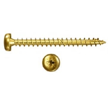 Spanplattenschrauben Fischer Power-Fast Kreuzschlitz PZ, Pan Head, VG, gelb verzinkt, 3,5x16 200 Stück
