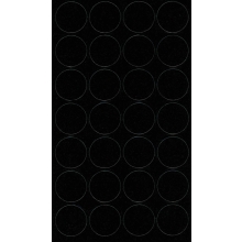 Abdeckkappen selbstklebend Ø 20mm, 28 Stück auf Bogen Farbe: SCHWARZ GLATT (325) - 1 Bogen
