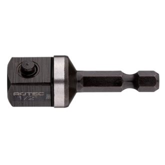 Adapter von 1/4-6-kt.E 6,3 auf 1/2-4-kt. mit Stift 50mm, Gr. 6 - 1 Stück