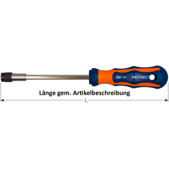 2K-Bit-Schraubendreher magnetisch, mit Schnellwechsel, Länge 130mm - 1 Stück