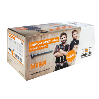 HECO-TOPIX-plus Profiset "Schreiner", Schraubensortiment, Inhalt: 3.700 Heco Topix-plus Schrauben + 1 Bitselector - 1 Set