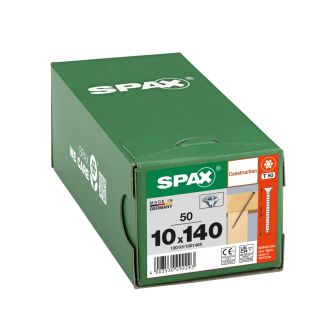  Spax - Senkkopf Torx 50 VG (Gewinde bis annähernd Kopf) mit MULTI-Kopf 10,0 x 140 WIROX® - 50 Stück 