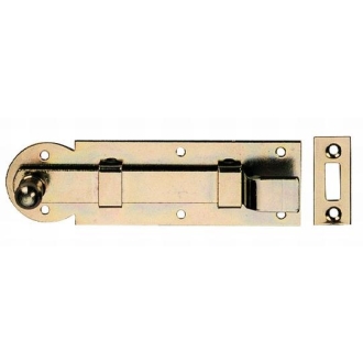 Fensterriegel, gekröpft Nr. 175-1 mit Schließblech, gelb verz., Gr. 80mm - 1 Stück