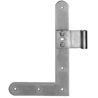 Fenster-Winkelband Nr. 290 Rolle 6mm gelb verzinkt, 160x100mm, Material 23x2mm - 1 Paar