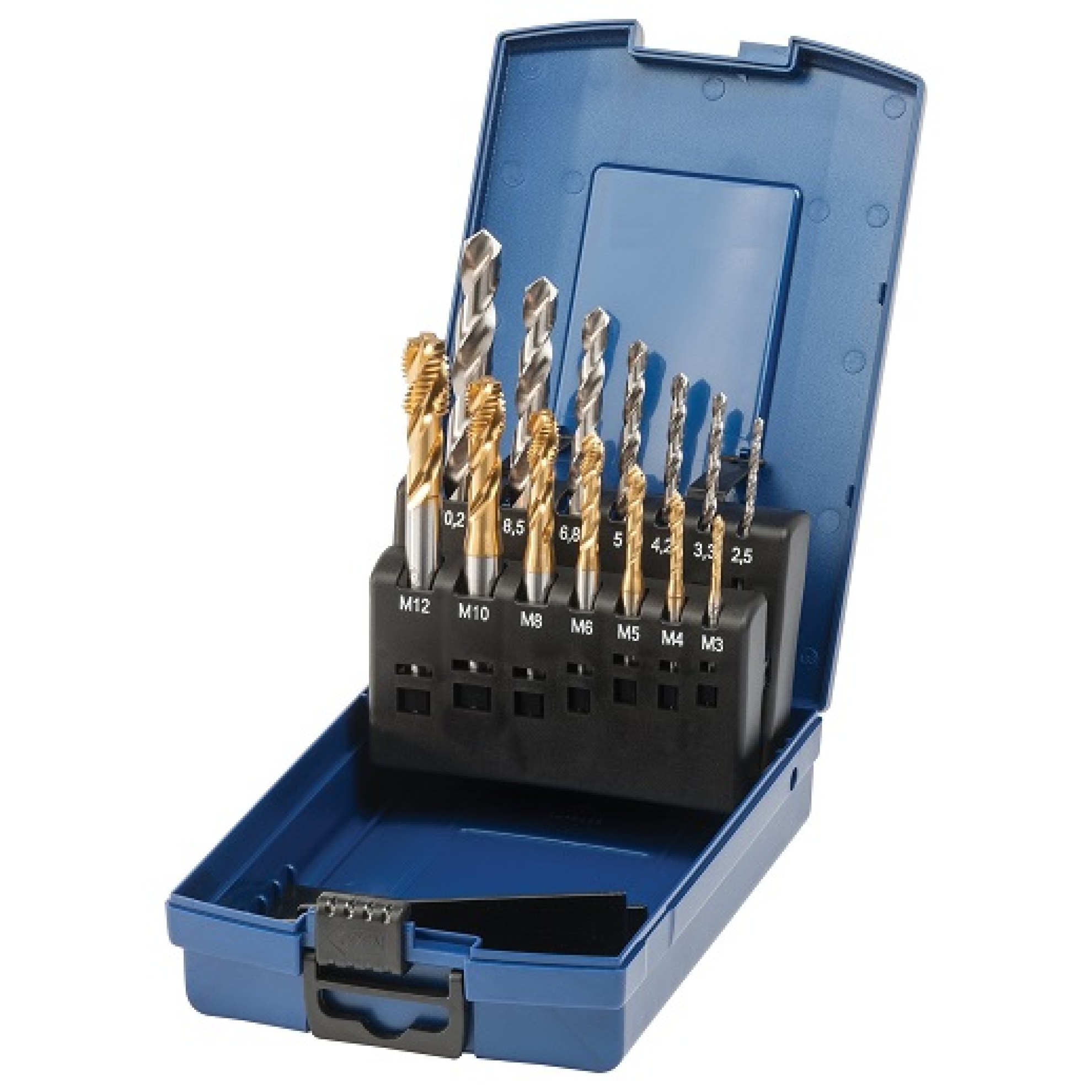 Produktbild von RUKO 245052 Maschinengewindebohrer-Set 14teilig DIN 371, DIN 376 HSSE Co 5 1 Set
