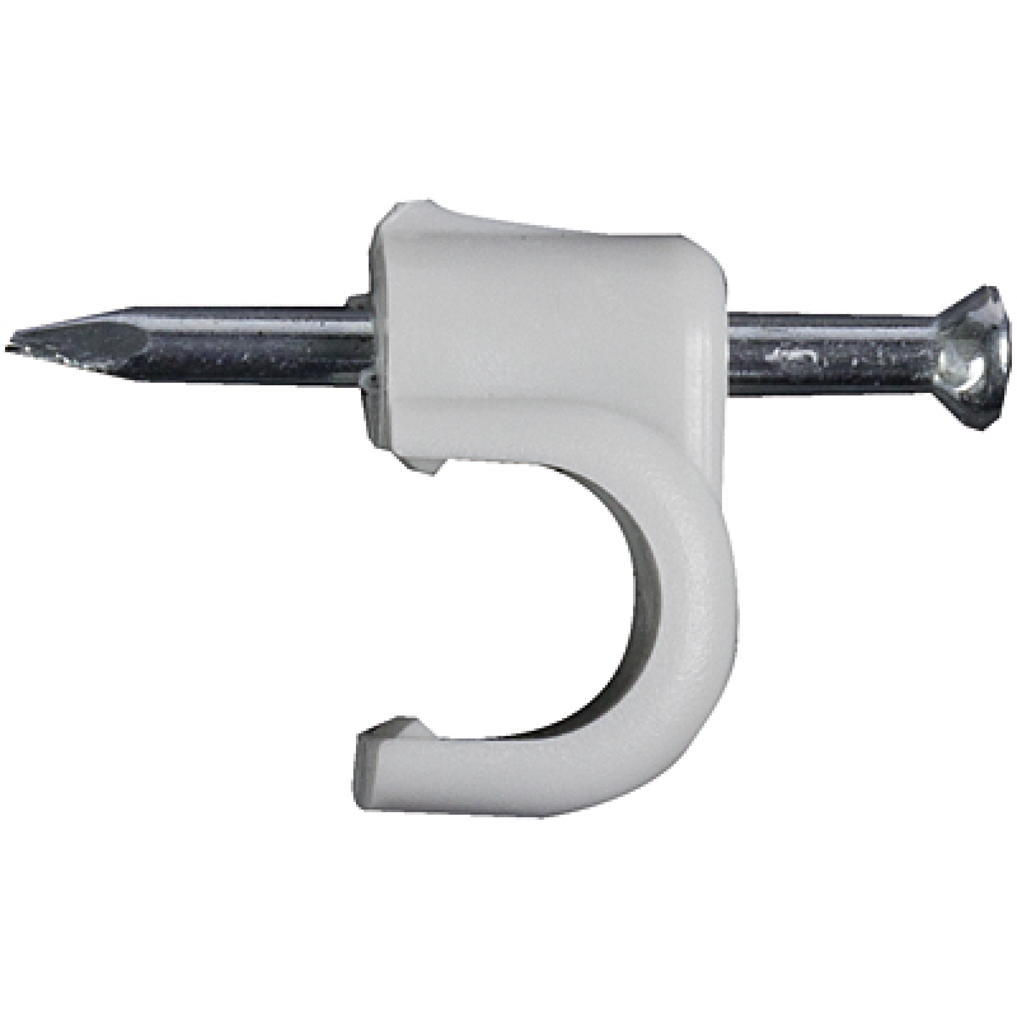 REV Expressschellen, 300 St. Nagelschellen - Kabelschellen, 4-7mm, grau | Nagel mit 2mm | Kunststoff